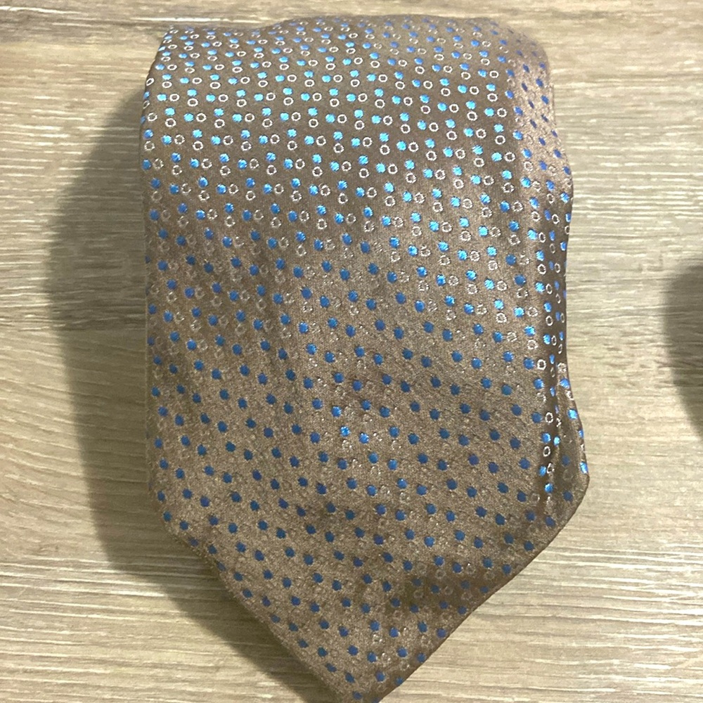Vintage Giorgio Armani Blue/Hollow Dots 100% Silk Tie